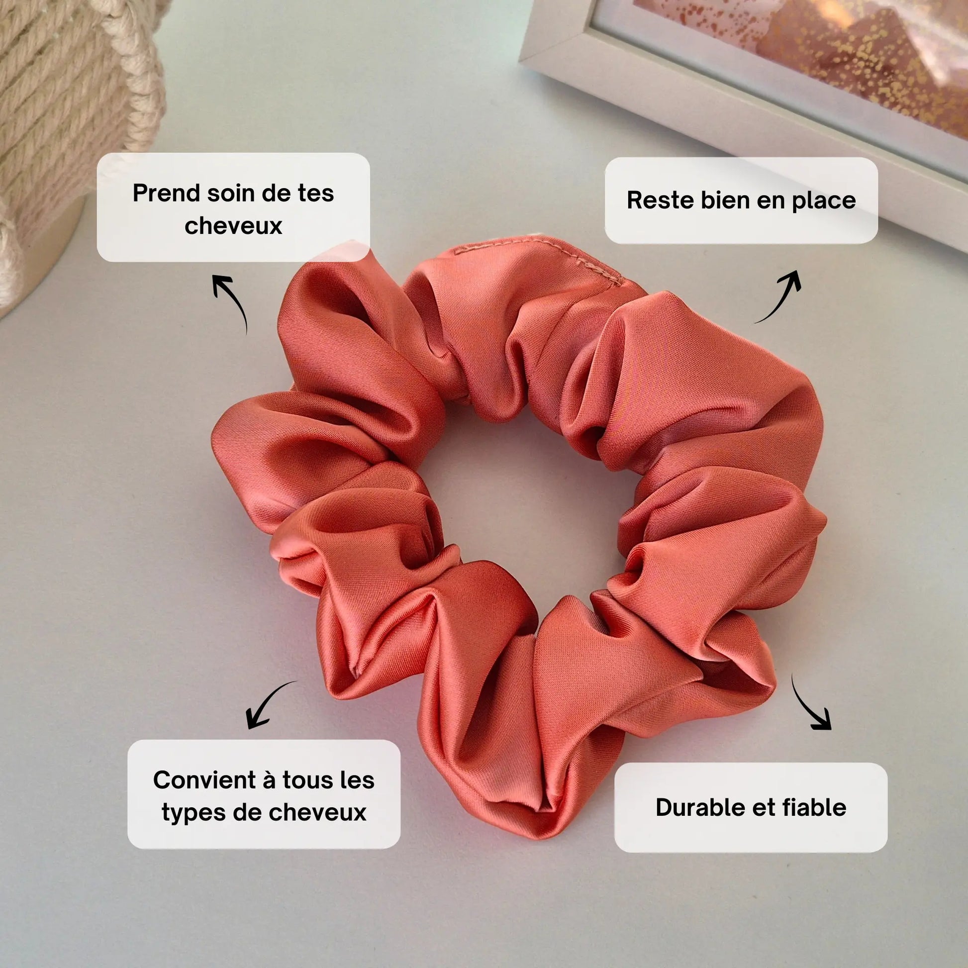 Chouchou en Satin Blush - Les Chouchous de Justine