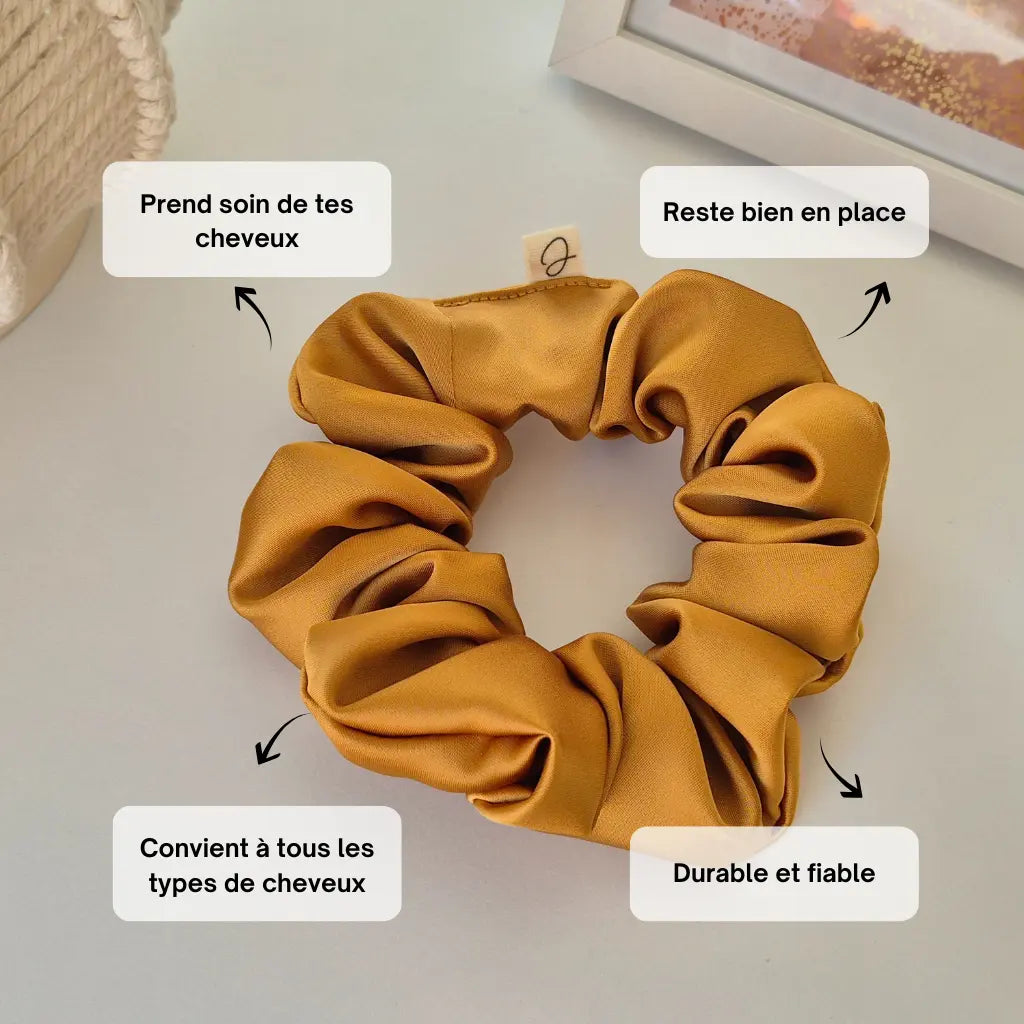 Chouchou en Satin Curcuma - Les Chouchous de Justine