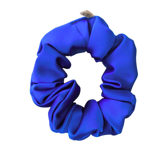 Chouchou en Satin Bleu Provence - Les Chouchous de Justine