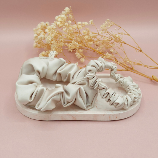 Chouchou en Satin Nacre - Les Chouchous de Justine