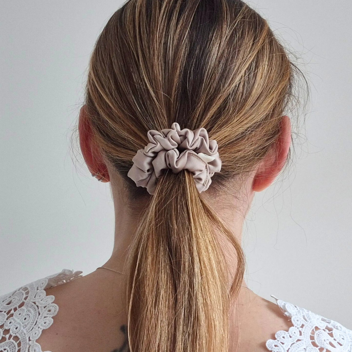 Chouchou en Satin Beige - Les Chouchous de Justine