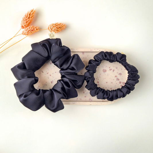 Chouchou en Satin Noir