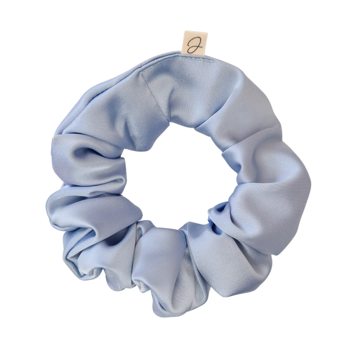 Chouchou en Satin Bleu Ciel - Les Chouchous de Justine