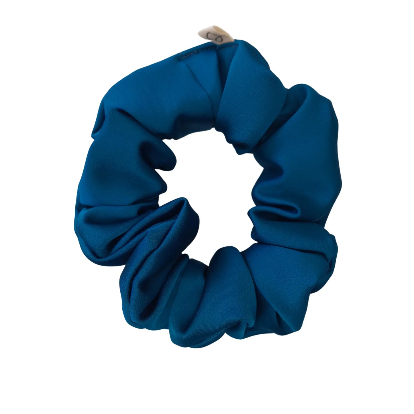 Chouchou en Satin Bleu Paon - Les Chouchous de Justine