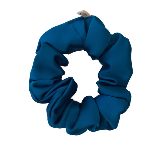 Chouchou en Satin Bleu Paon - Les Chouchous de Justine