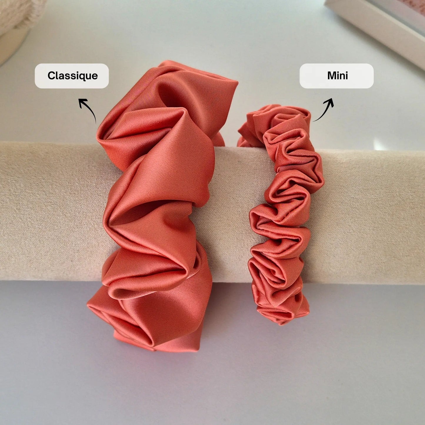 Chouchou en Satin Blush - Les Chouchous de Justine