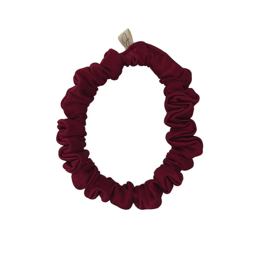 Mini Chouchou en Satin Bordeaux - Les Chouchous de Justine
