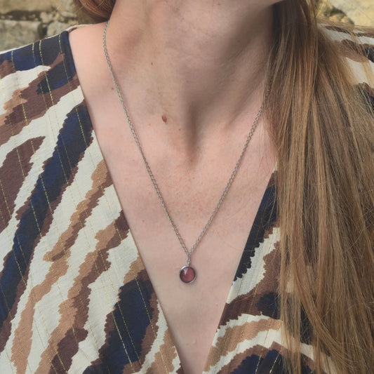 Collier avec Pendentif Cognac - Les Chouchous de Justine
