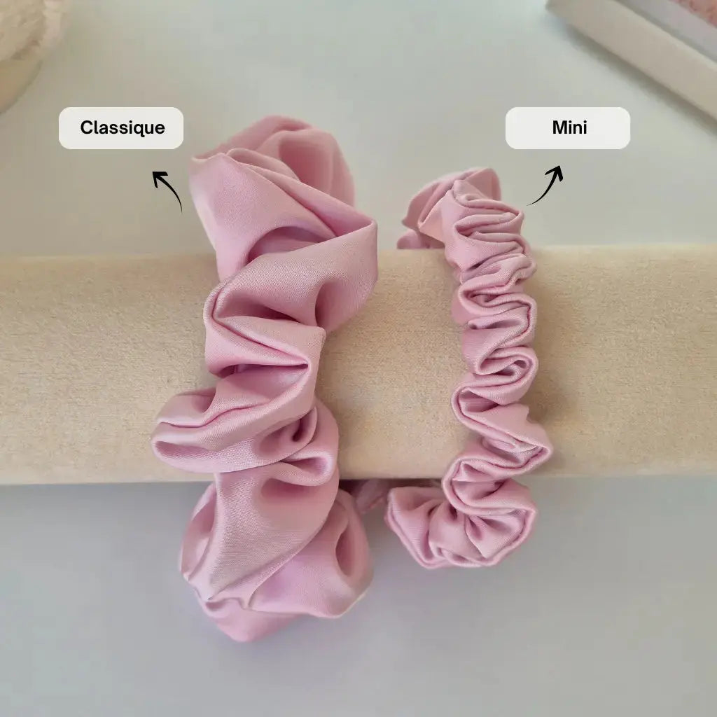 Chouchou en Satin Rose Pastel - Les Chouchous de Justine