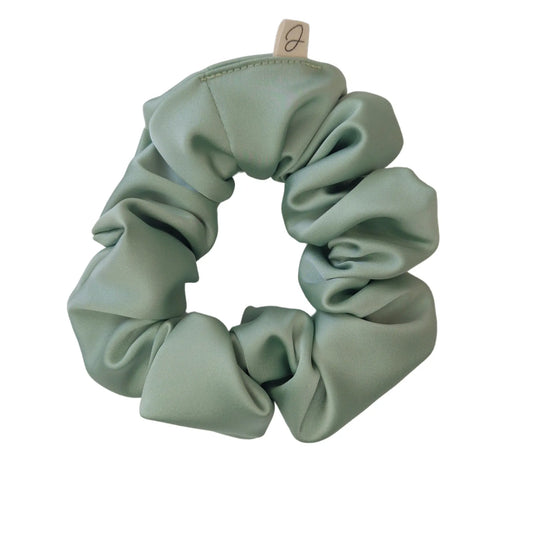 Chouchou en Satin Vert Amande - Les Chouchous de Justine