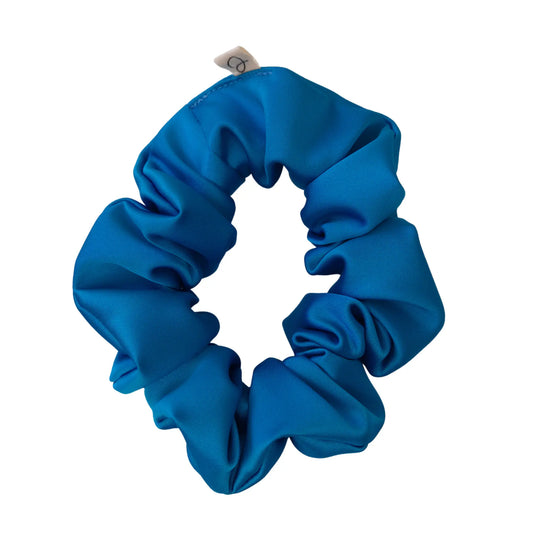Chouchou en Satin Bleu Turquoise - Les Chouchous de Justine