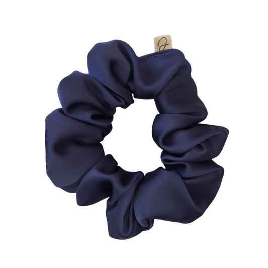 Chouchou en Satin Bleu Acier - Les Chouchous de Justine