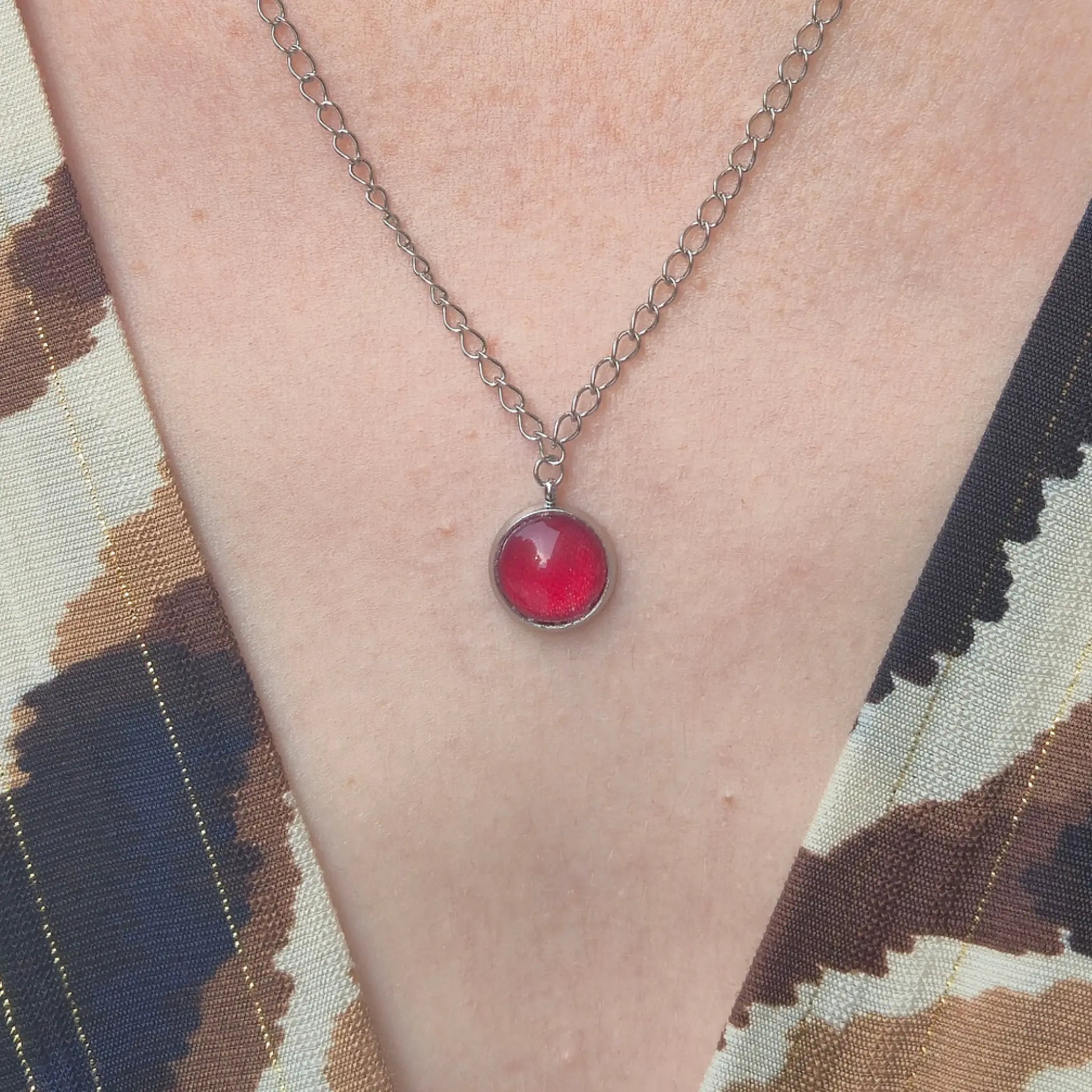 Collier avec Pendentif Rouge - Les Chouchous de Justine