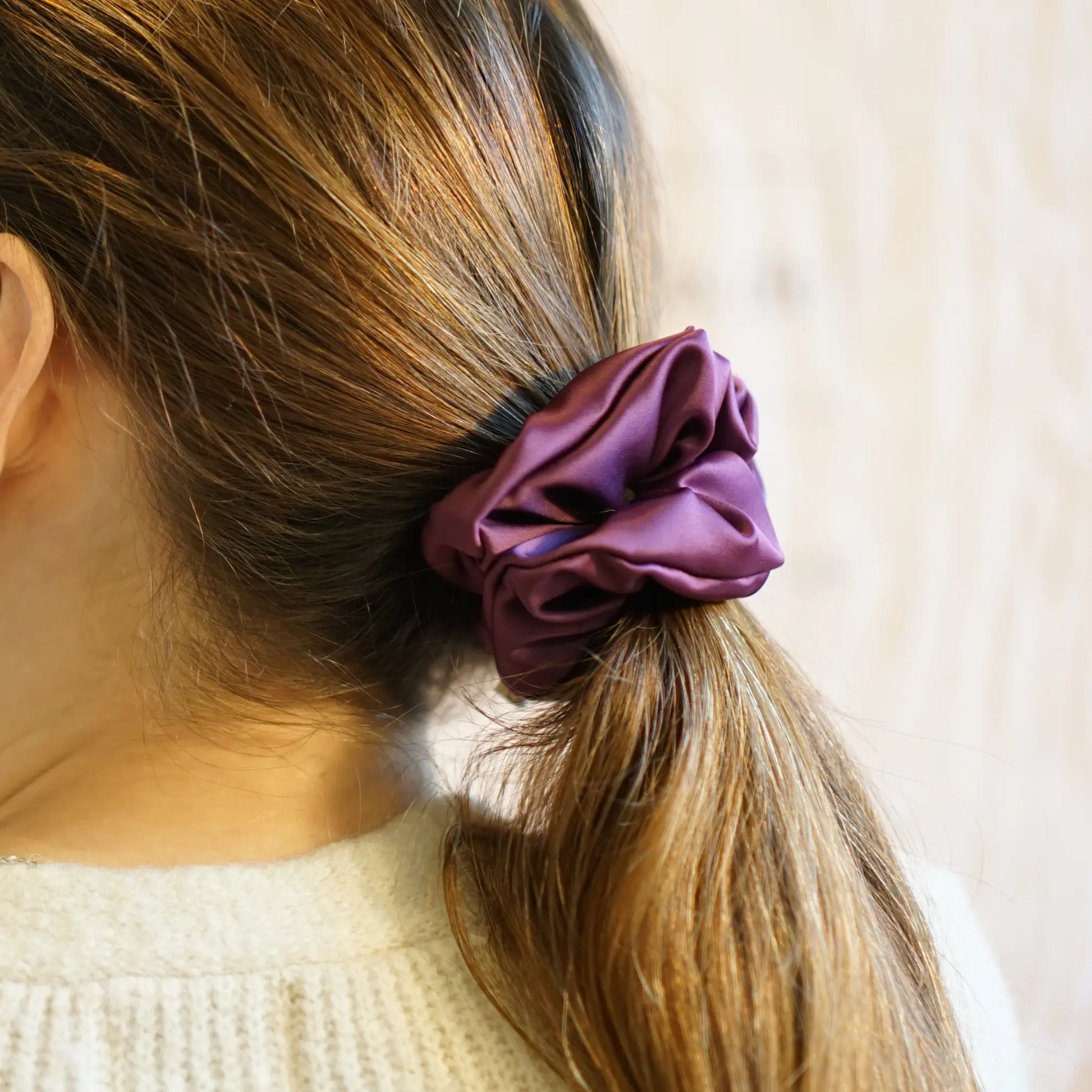 Prune - Chouchou Cheveux Satin - Les Chouchous de Justine