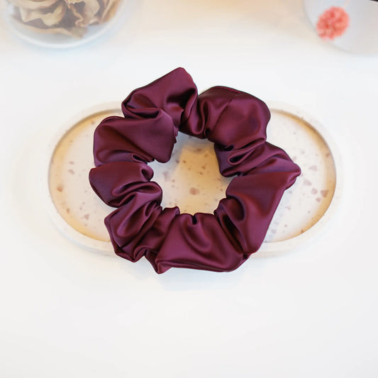 Bordeaux - Chouchou Cheveux Satin - Les Chouchous de Justine