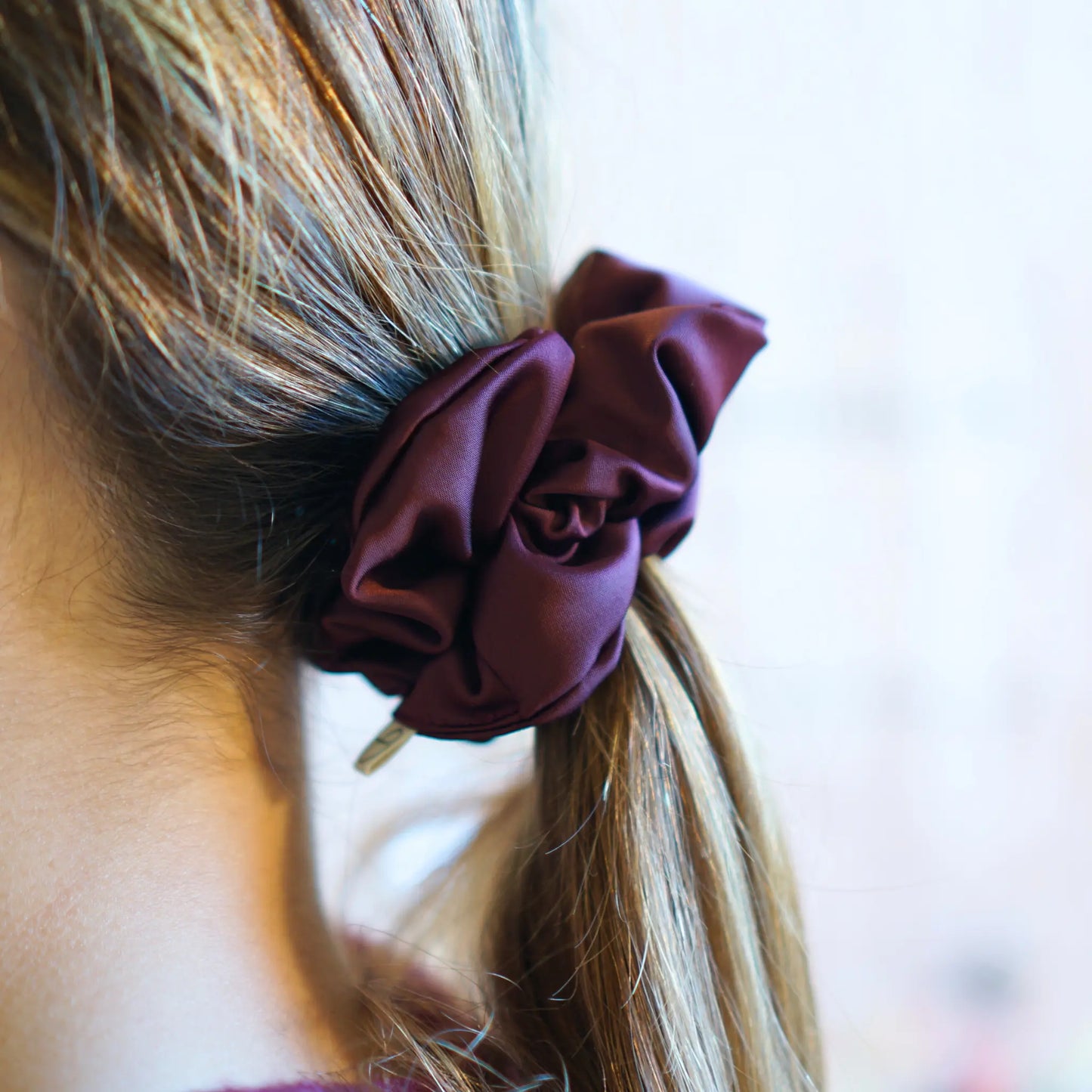 Bordeaux - Chouchou Cheveux Satin - Les Chouchous de Justine