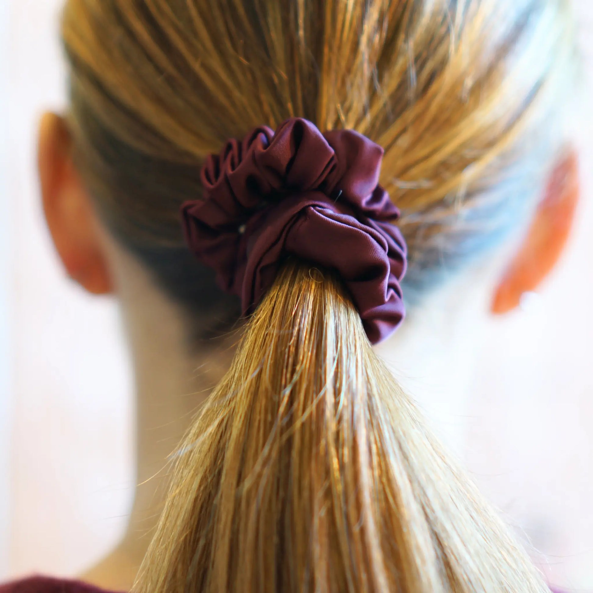 Bordeaux - Mini Chouchou Cheveux Satin - Les Chouchous de Justine