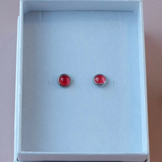 Puces d'oreilles Corail - Les Chouchous de Justine