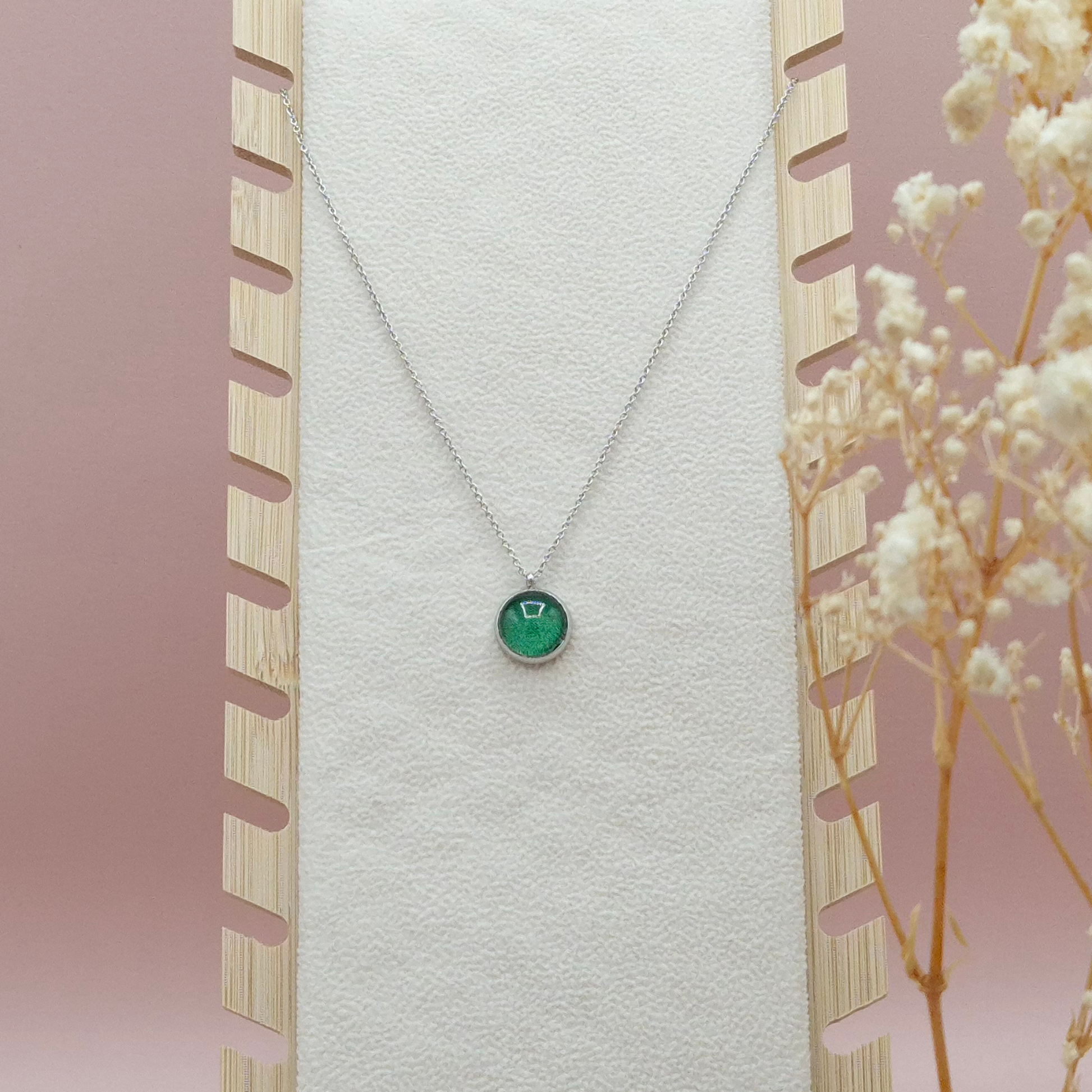 Collier avec Pendentif Vert - Les Chouchous de Justine