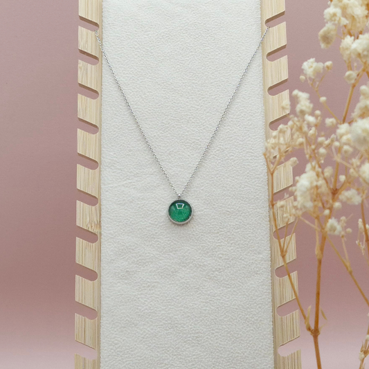 Collier avec Pendentif Vert - Les Chouchous de Justine