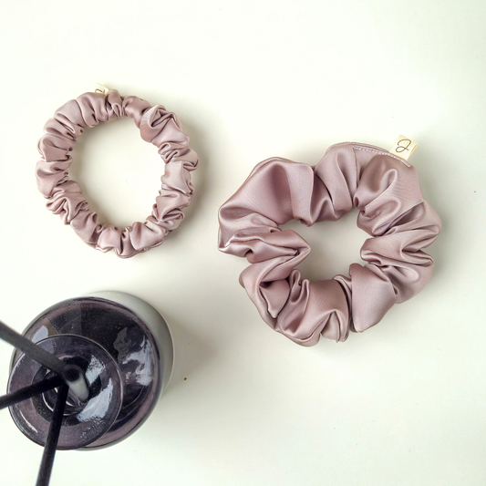 Chouchou en Satin Grège