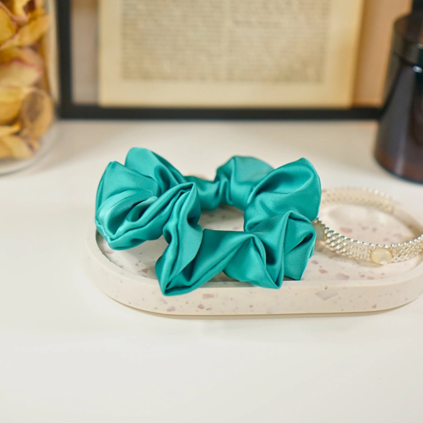 Bleu Teal - Chouchou Cheveux - Les Chouchous de Justine