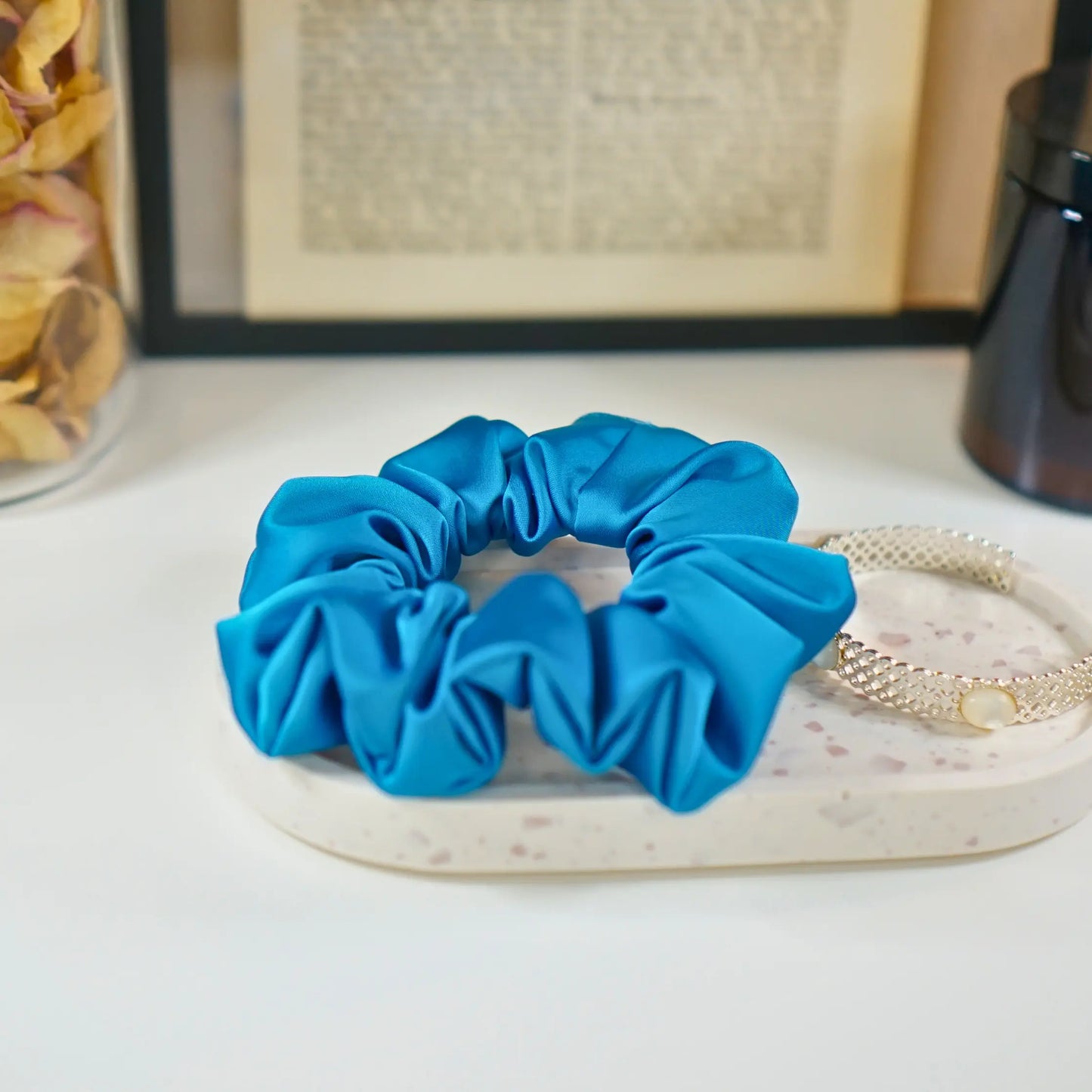 Bleu Turquoise - Chouchou Cheveux - Les Chouchous de Justine