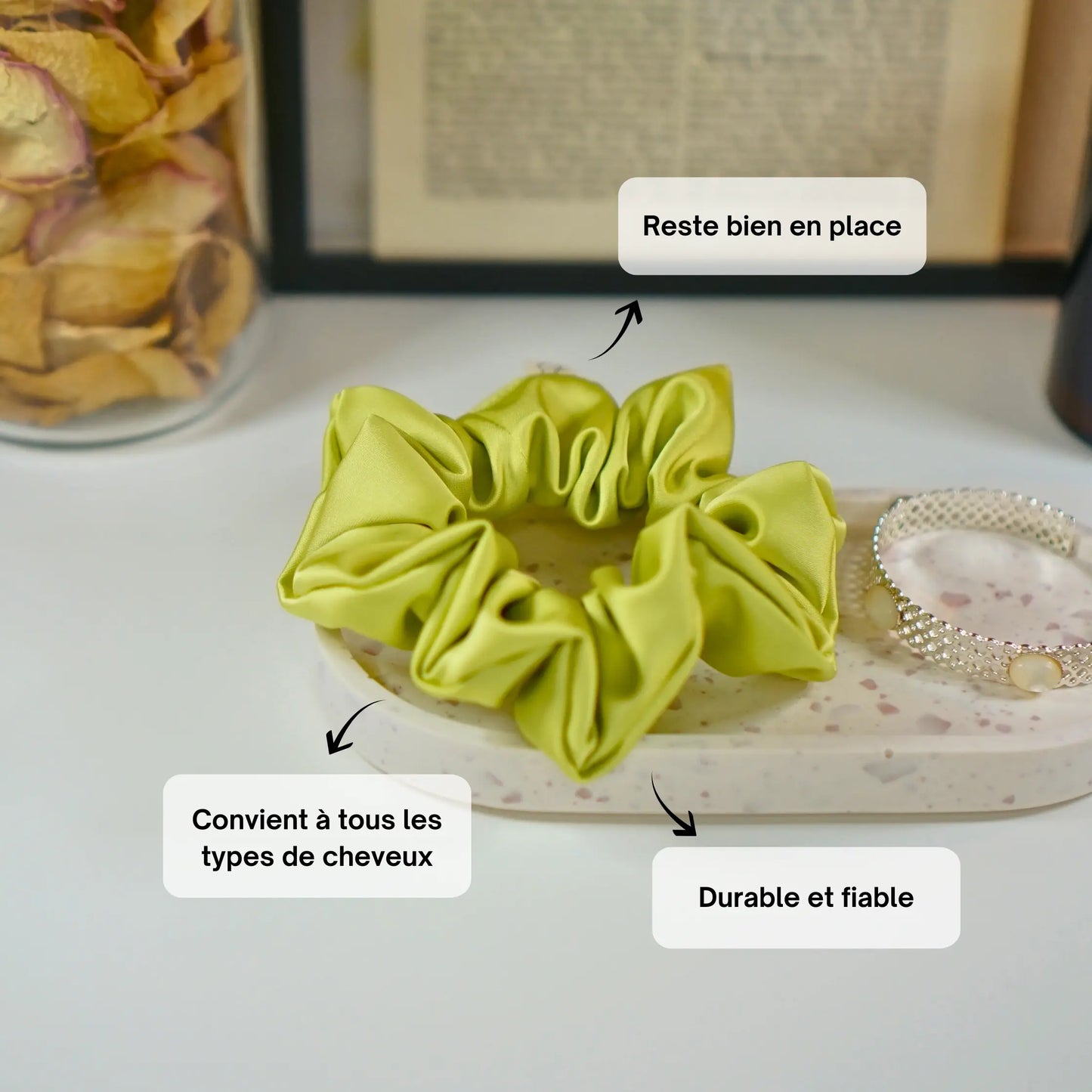 Vert Lime - Chouchou Cheveux - Les Chouchous de Justine