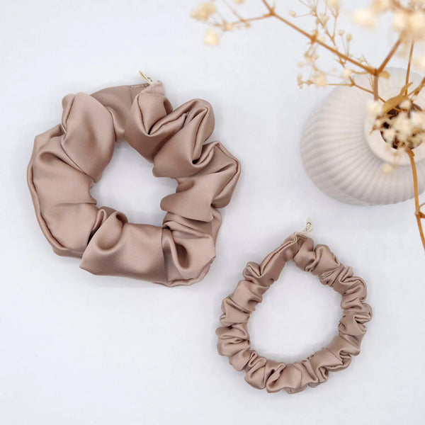 Chouchou en Satin Beige - Les Chouchous de Justine