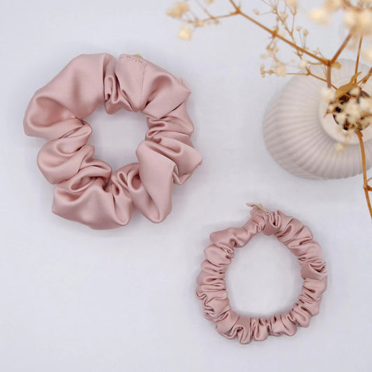 Chouchou en Satin Rose Dragée - Les Chouchous de Justine