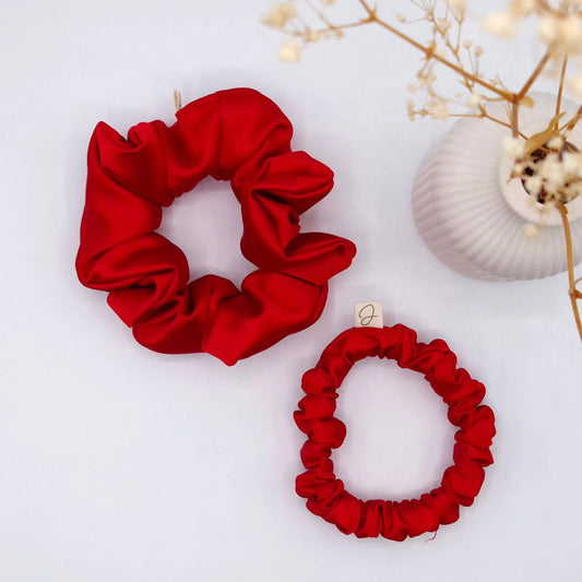 Chouchou en Satin Rouge - Les Chouchous de Justine